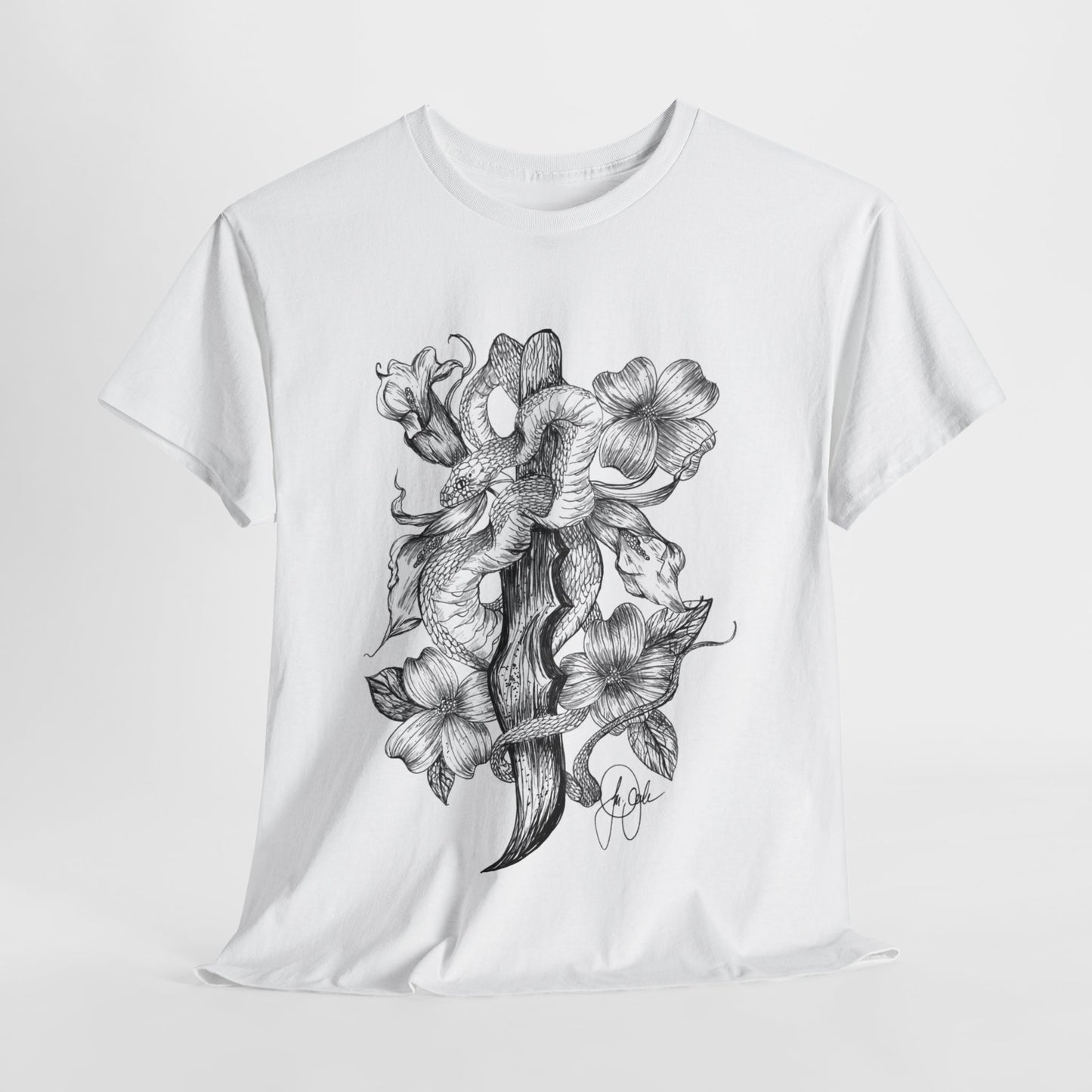 Dogwood Serpent Unisex Heavy Cotton Tee