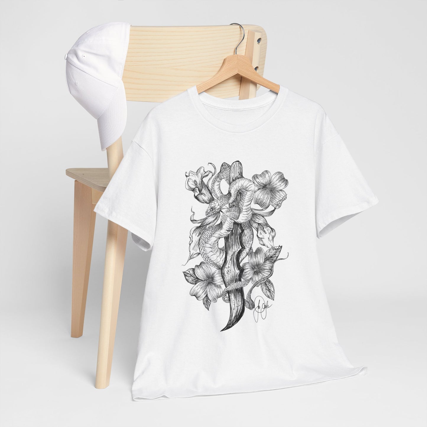 Dogwood Serpent Unisex Heavy Cotton Tee