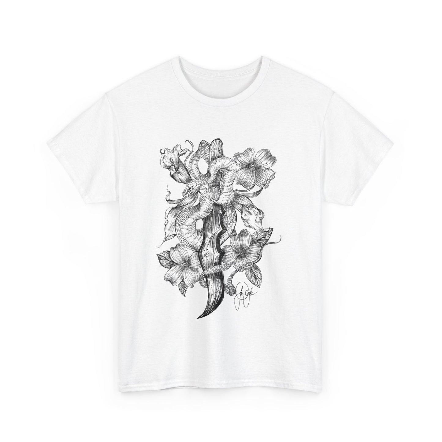 Dogwood Serpent Unisex Heavy Cotton Tee