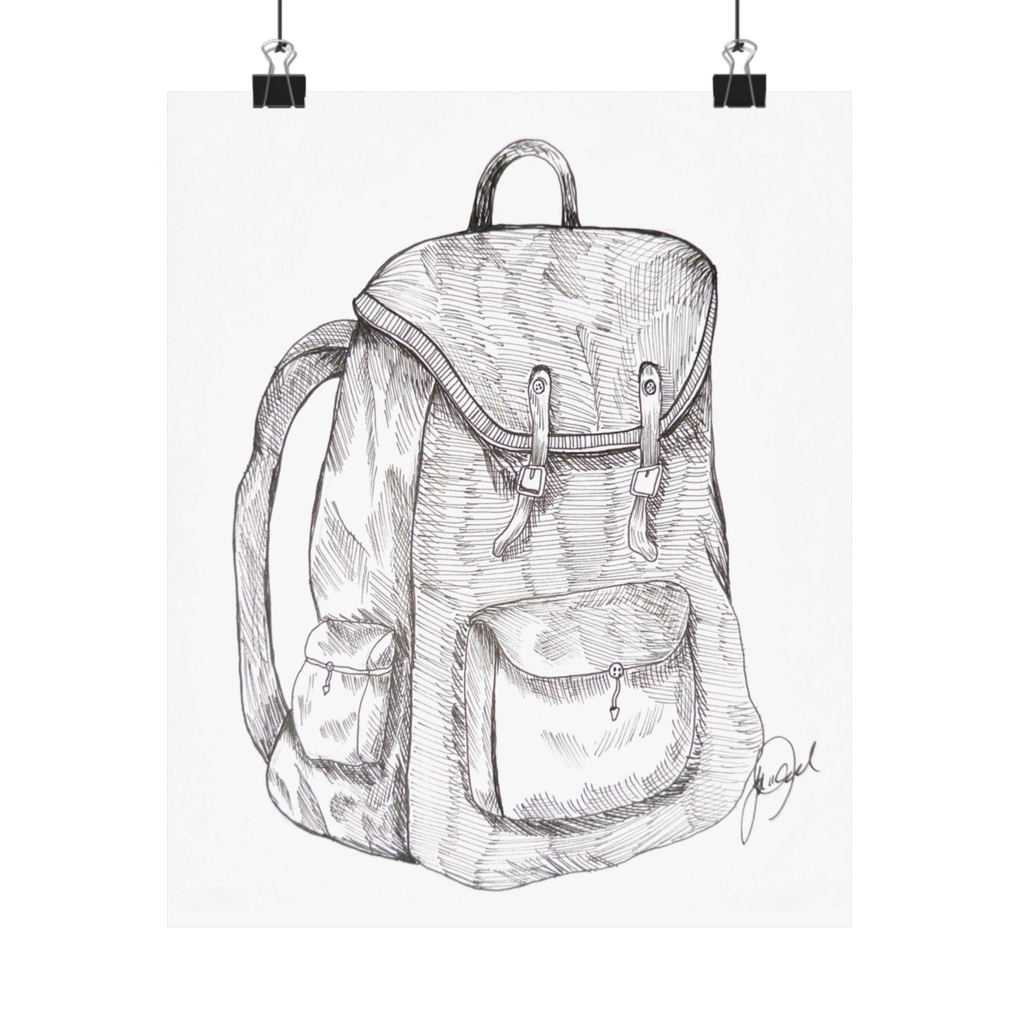 inktober day 1: backpack print