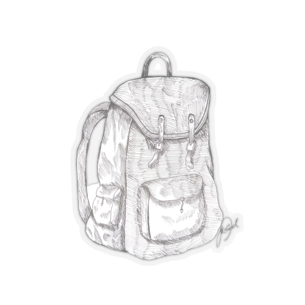 inktober day 1: backpack sticker