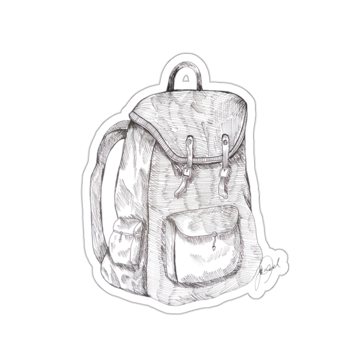 inktober day 1: backpack sticker