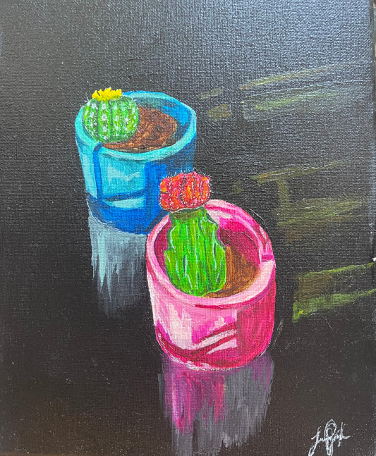 Cactus Friends Original Artwork