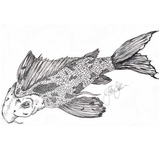 Cyprinus rubrofuscus Original Artwork